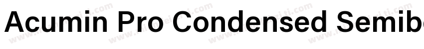 Acumin Pro Condensed Semibold字体转换